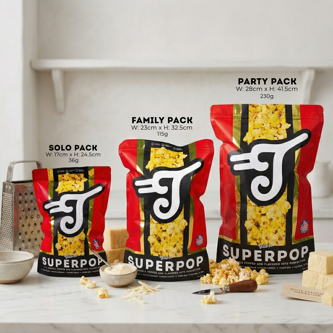 Taters Popcorn Superpop - White Cheddar
