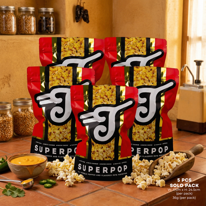 Taters Popcorn Superpop Bundle of 5 - Nacho Cheese
