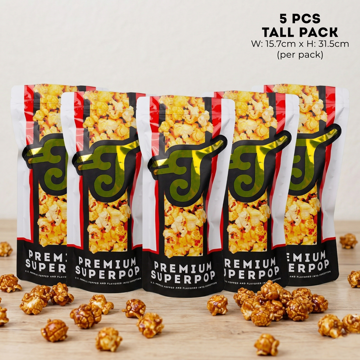 Taters Popcorn Premium Superpop Bundle of 5 - Buttered Caramel-oh!