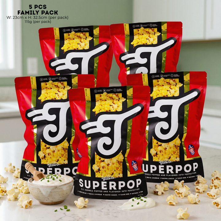 Taters Popcorn Superpop Bundle of 5 - Sour Cream