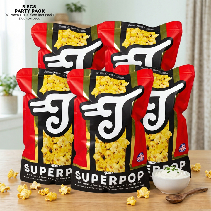 Taters Popcorn Superpop Bundle of 5 - Sour Cream