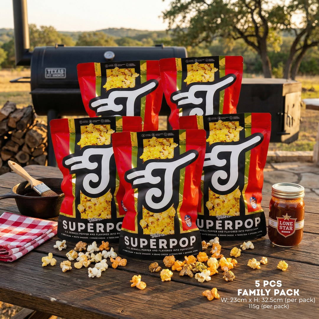 Taters Popcorn Superpop Bundle of 5 - Texan Barbecue