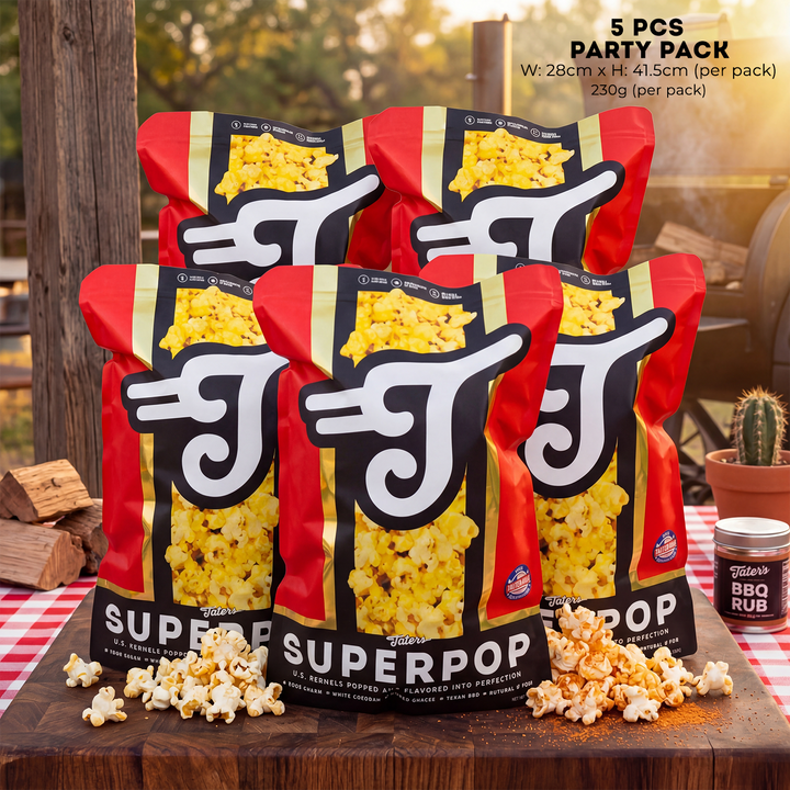 Taters Popcorn Superpop Bundle of 5 - Texan Barbecue